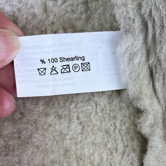 Vintage ASTON Shearling Suede Coat Womens 8 Lambskin Penny Lane Cabincore - Picture 14 of 16